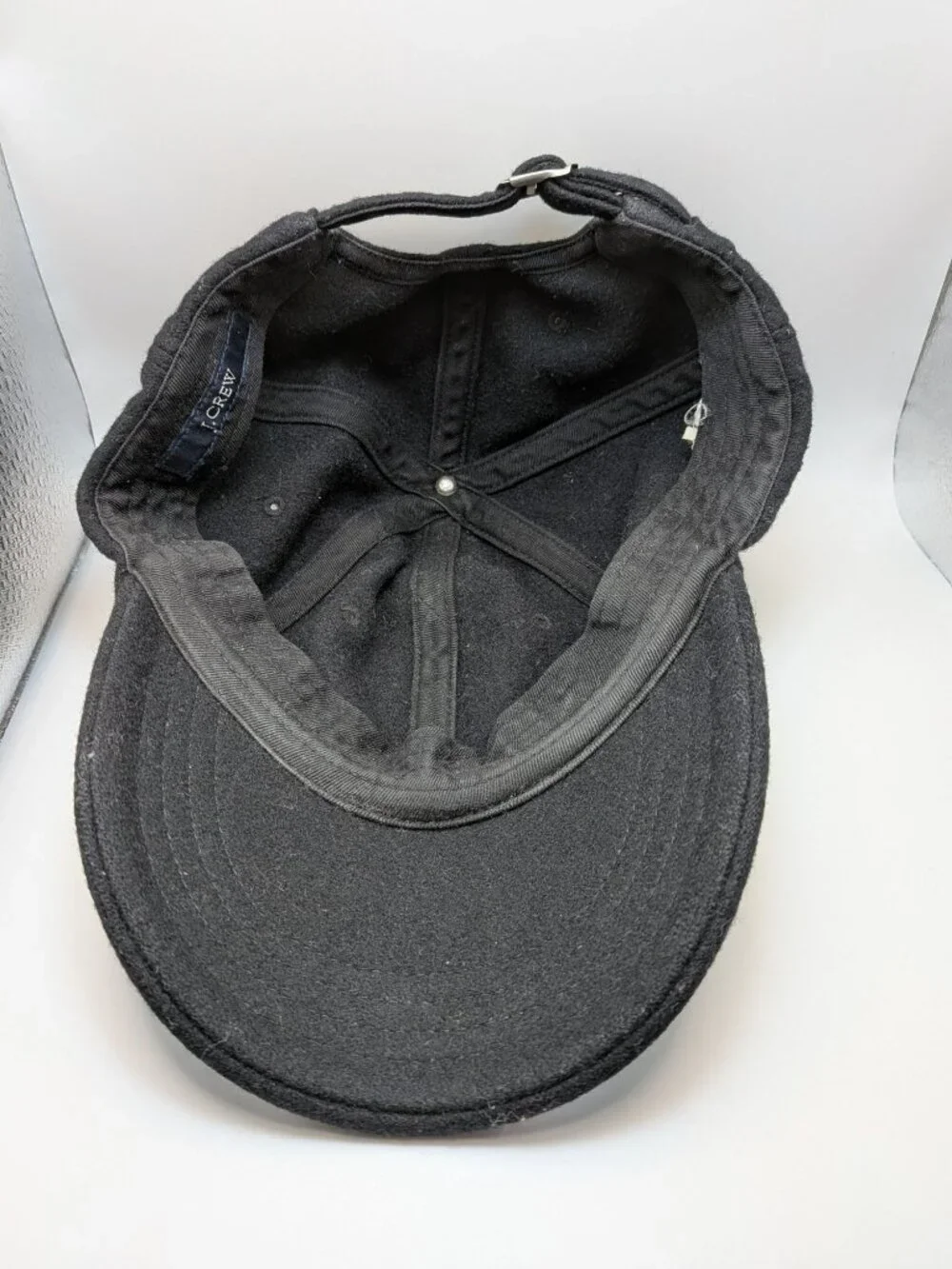 J. Crew Black Wool Adjustable Baseball Cap Unisex
